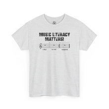 Load image into Gallery viewer, Music Literacy Matters T-Shirt —  Musical Staff Tee
