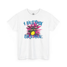 Load image into Gallery viewer, I Destroy Silence T‑Shirt – Grunge Speaker Graphic Tee
