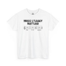 Load image into Gallery viewer, Music Literacy Matters T-Shirt —  Musical Staff Tee
