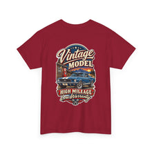 Load image into Gallery viewer, "Vintage Model: High Mileage Low Warranty" Classic Auto Graphic Tee
