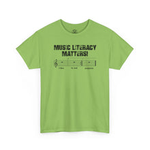 Load image into Gallery viewer, Music Literacy Matters T-Shirt —  Musical Staff Tee
