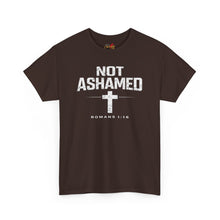 Load image into Gallery viewer, Not Ashamed Christian T-Shirt — Romans 1:16 Faith Tee
