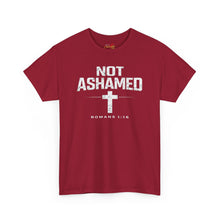 Load image into Gallery viewer, Not Ashamed Christian T-Shirt — Romans 1:16 Faith Tee

