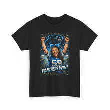 Load image into Gallery viewer, Panthers Win! Football Fan T‑Shirt — Personalized Back Name (Ashleigh)
