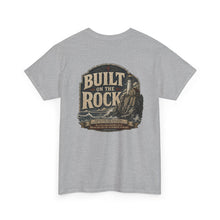Load image into Gallery viewer, Built on the Rock Christian T-Shirt — Faith Graphic Tee
