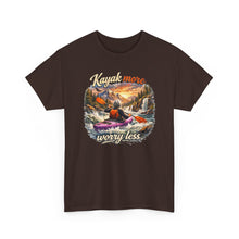 Load image into Gallery viewer, Kayak More Worry Less T-Shirt — Kayaking Adventure Tee
