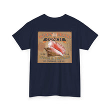 Load image into Gallery viewer, Conch Shell Vintage Label T‑Shirt — Salt &amp; Canvas Beach Tee
