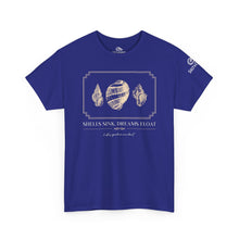 Load image into Gallery viewer, Seashells Sink Dreams Float Graphic Tee — Coastal Shell Shirt
