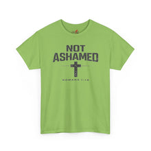 Load image into Gallery viewer, Not Ashamed Christian T-Shirt — Romans 1:16 Faith Tee
