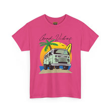 Load image into Gallery viewer, Vintage Surf Van T‑Shirt — "Good Vibes" Beach Tee
