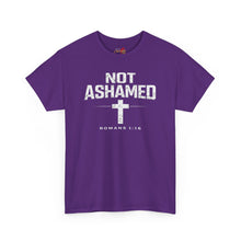 Load image into Gallery viewer, Not Ashamed Christian T-Shirt — Romans 1:16 Faith Tee
