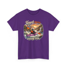 Load image into Gallery viewer, Kayak More Worry Less T-Shirt — Kayaking Adventure Tee
