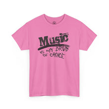 Load image into Gallery viewer, Music Is My Drug Tee — Black Graphic Music Lover T-Shirt
