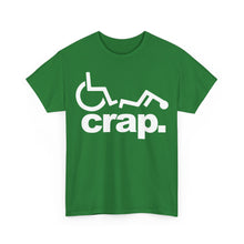 Load image into Gallery viewer, Crap. Wheelchair Fall Graphic Tee - Funny Disability Humor T-Shirt
