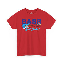 Load image into Gallery viewer, Bass Guitar Tee — "BASS: It's Like Guitar, But Cooler!"
