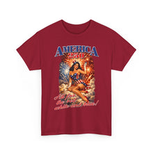 Load image into Gallery viewer, America 250 Pinup T-Shirt — Patriotic Fourth of July Fireworks Tee

