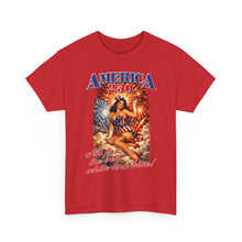Load image into Gallery viewer, America 250 Pinup T-Shirt — Patriotic Fourth of July Fireworks Tee
