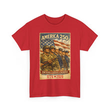 Load image into Gallery viewer, America 250 T-Shirt — 1776–2026 Patriotic Veterans Tribute Tee
