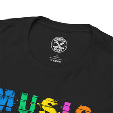 Load image into Gallery viewer, Music Is My Higher Power T‑Shirt — Colorful Retro Music Lover Tee
