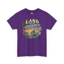 Load image into Gallery viewer, Land Is Overrated  — Tropical Sailing Sunset T-Shirt
