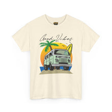 Load image into Gallery viewer, Vintage Surf Van T‑Shirt — "Good Vibes" Beach Tee
