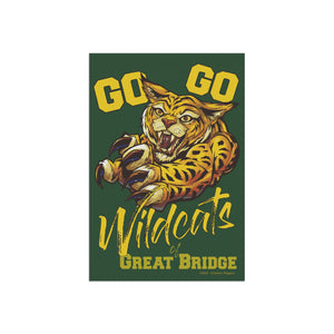 Go Go Wildcats garden flag - front