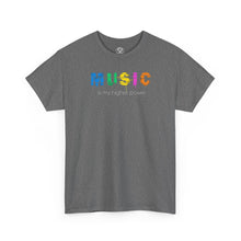 Load image into Gallery viewer, Music Is My Higher Power T‑Shirt — Colorful Retro Music Lover Tee
