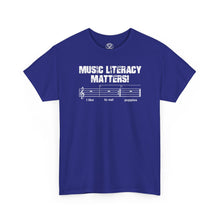 Load image into Gallery viewer, Music Literacy Matters T-Shirt —  Musical Staff Tee
