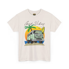 Load image into Gallery viewer, Vintage Surf Van T‑Shirt — "Good Vibes" Beach Tee
