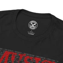 Load image into Gallery viewer, Music Is Life Tee — Retro Red &amp; Blue Graphic T‑Shirt for Music Lovers
