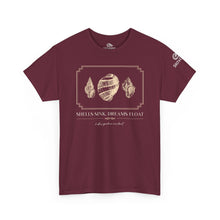 Load image into Gallery viewer, Seashells Sink Dreams Float Graphic Tee — Coastal Shell Shirt
