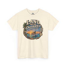 Load image into Gallery viewer, Land Is Overrated  — Tropical Sailing Sunset T-Shirt

