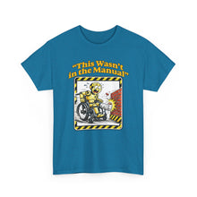 Load image into Gallery viewer, This Wasn't in the Manual T-Shirt — Funny Wheelchair Tee
