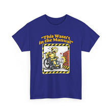 Load image into Gallery viewer, This Wasn't in the Manual T-Shirt — Funny Wheelchair Tee
