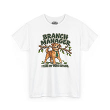Load image into Gallery viewer, Branch Manager Dog T-Shirt — "I Take My Work Outside"
