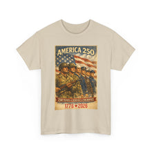 Load image into Gallery viewer, America 250 T-Shirt — 1776–2026 Patriotic Veterans Tribute Tee
