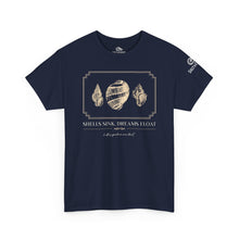 Load image into Gallery viewer, Seashells Sink Dreams Float Graphic Tee — Coastal Shell Shirt

