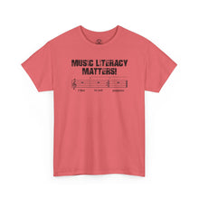 Load image into Gallery viewer, Music Literacy Matters T-Shirt —  Musical Staff Tee
