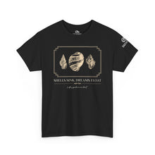 Load image into Gallery viewer, Seashells Sink Dreams Float Graphic Tee — Coastal Shell Shirt
