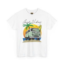 Load image into Gallery viewer, Vintage Surf Van T‑Shirt — "Good Vibes" Beach Tee
