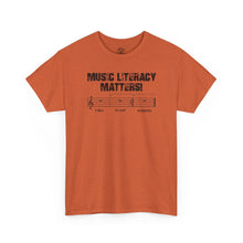Load image into Gallery viewer, Music Literacy Matters T-Shirt —  Musical Staff Tee
