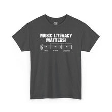 Load image into Gallery viewer, Music Literacy Matters T-Shirt —  Musical Staff Tee

