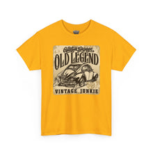 Load image into Gallery viewer, Vintage Car T-Shirt — "Old Legend Vintage Junkie" Classic Beetle Tee

