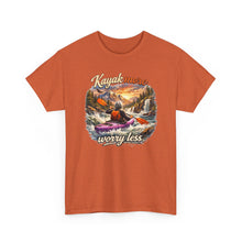 Load image into Gallery viewer, Kayak More Worry Less T-Shirt — Kayaking Adventure Tee
