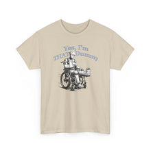 Load image into Gallery viewer, Injured Crash Test Dummy In Wheelchair — "Yes, I'm That Dummy" Graphic T-Shirt
