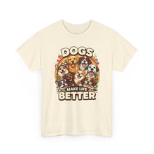 Load image into Gallery viewer, Dogs Make Life Better T-Shirt — Cute Retro Dog Lover Tee
