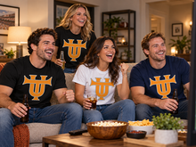 Load image into Gallery viewer, Orange Retro Monogram Tee
