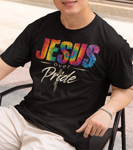 Load image into Gallery viewer, Jesus Over Pride T‑Shirt — Christian Faith Tee
