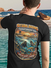 Load image into Gallery viewer, Scuba Diving Guantanamo Bay Graphic Tee — Vintage Underwater Scene
