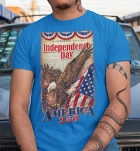 Load image into Gallery viewer, Independence Day Eagle T-Shirt — America 250 Patriotic Fourth of July Tee
